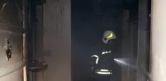 Manisa'da yangın çıkan evde hasar oluştu