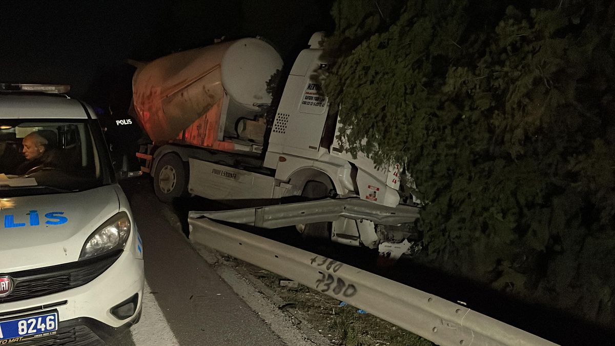 Refüjdeki bariyerlere çarpan silobasın şoförü öldü