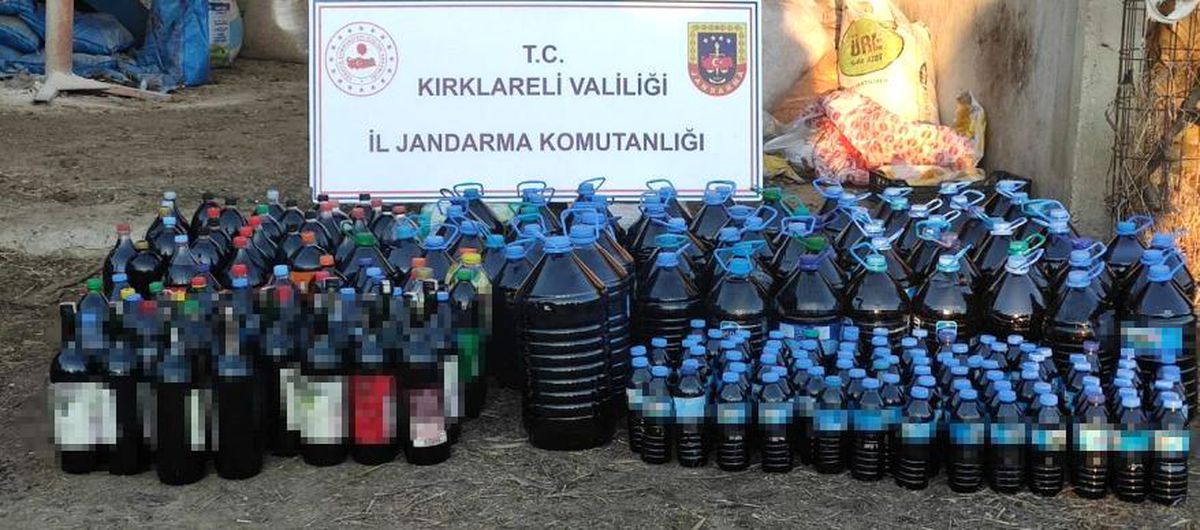 Kırklareli\'nde yılbaşı öncesi tonlarca sahte içki ele geçirildi