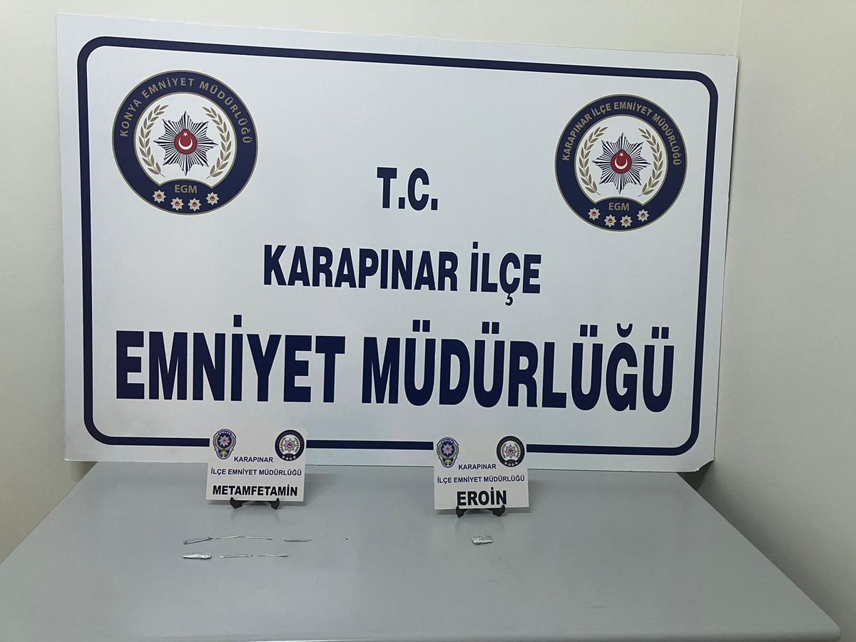 Konya\'da uyuşturucu ticareti yaptığı iddia edilen 3 şüpheliden 1\'i tutuklandı