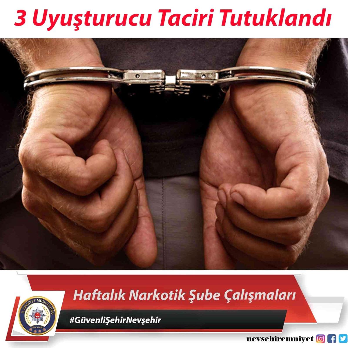 Nevşehir\'de uyuşturucu operasyonu; 3 kişi tutuklandı
