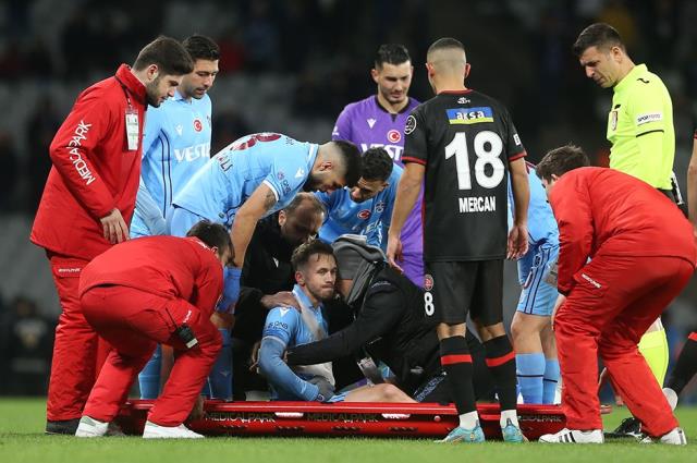 Trabzonspor hem maçı hem yıldızını yitirdi! Hastaneye kaldırılan Edin Visca'nın son durumu kötü