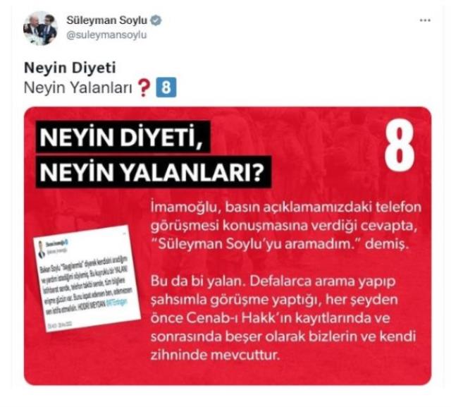 Düelloda söz sırası İmamoğlu'nda: İstifanı bekliyorum Bakan bey Düelloda söz sırası İmamoğlu'nda: İstifanı bekliyorum Bakan bey
