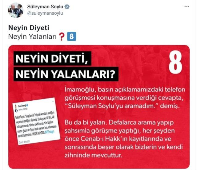 'İstifa' polemiğinde yeni gelişme! Bakan Soylu'dan İmamoğlu'na çok konuşulacak yanıt