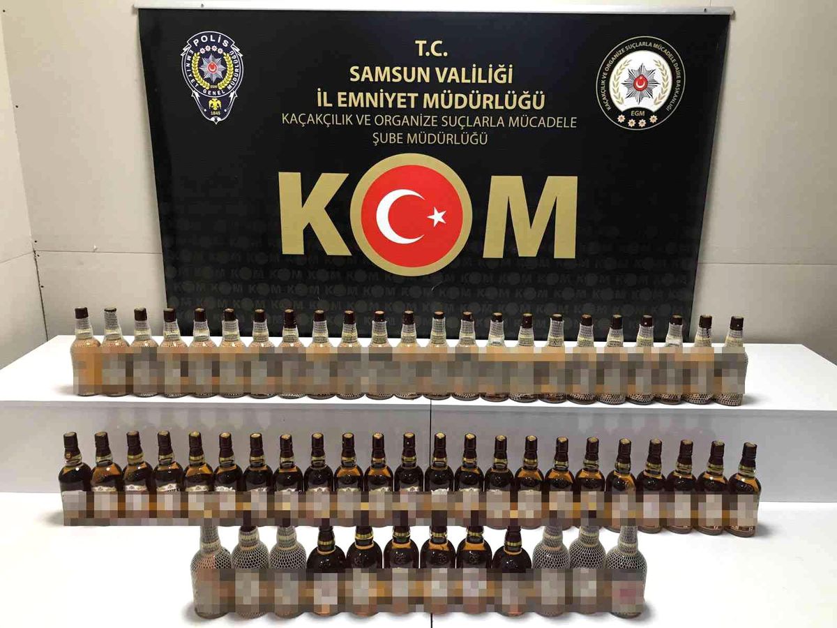 Samsun\'da yılbaşı öncesi sahte içki ele geçirildi