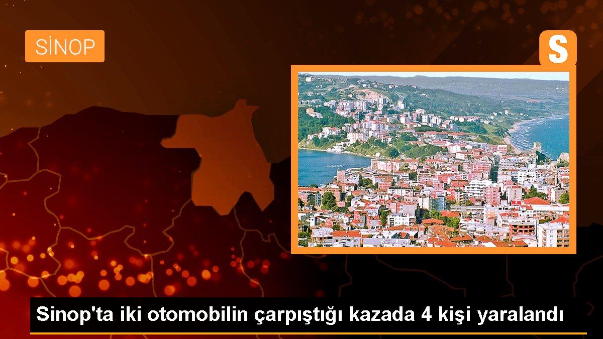 Sinop\'ta iki otomobilin çarpıştığı kazada 4 kişi yaralandı