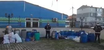 Yılbaşı öncesi Tekirdağ'da 1 ton sahte içki ele geçirildi