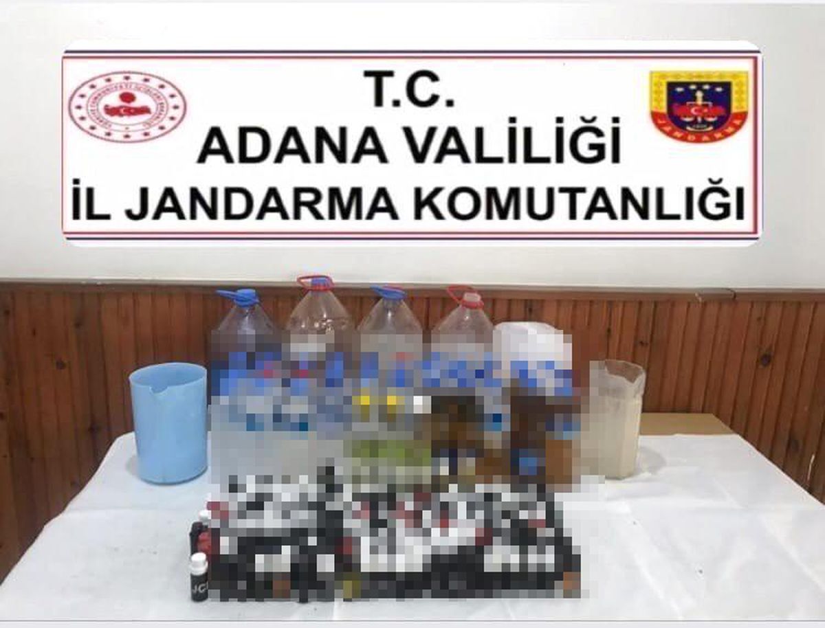 Adana\'da bin 71 litre sahte ve kaçak alkol ele geçirildi