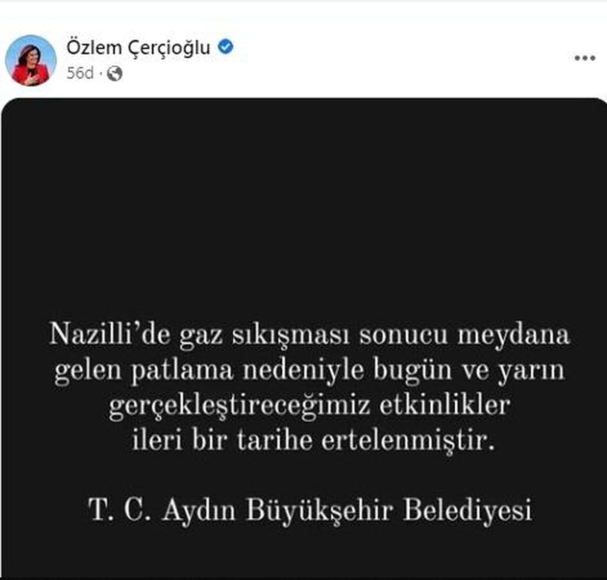 Aydın Büyükşehir tüm etkinlikleri iptal etti