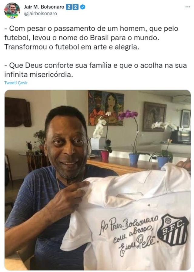 Efsane futbolcu Pele'nin ölümünün ardından Brezilya'da 3 günlük ulusal yas ilan edildi