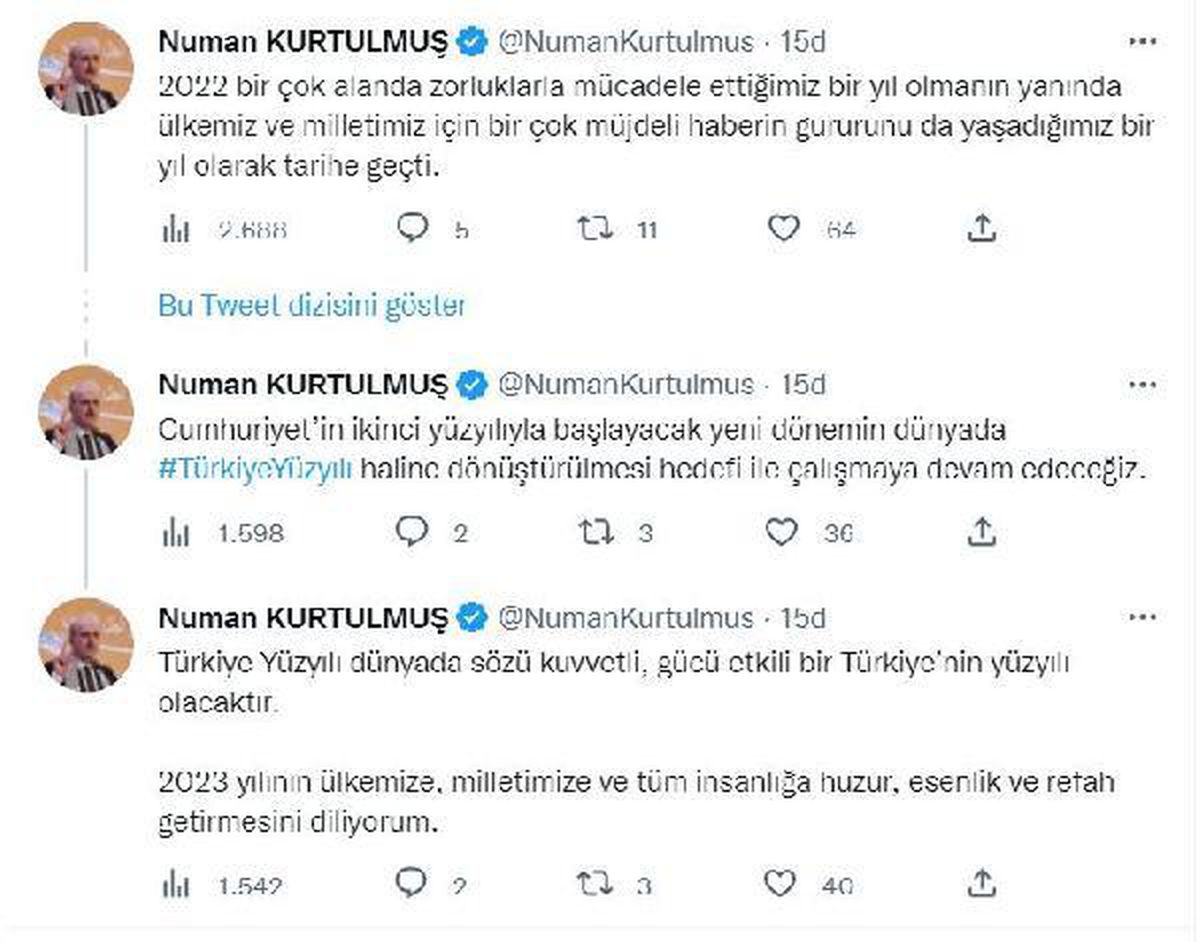 AK Parti Genel Başkanvekili Kurtulmuş\'tan yeni yıl mesajı Açıklaması