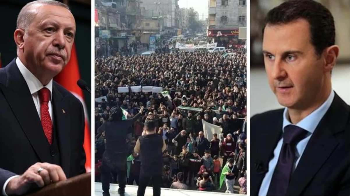 Türkiye ile Suriye\'nin 11 yıl sonraki ilk temasının ardından muhaliflerden El Bab\'ta protesto: Türkiye, Esad\'a karşı bizim yanımızda olmalı