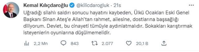 Sinan Ateş'in öldürülmesi sonrası Bahçeli, MHP ve Ülkü Ocakları neden suskun?