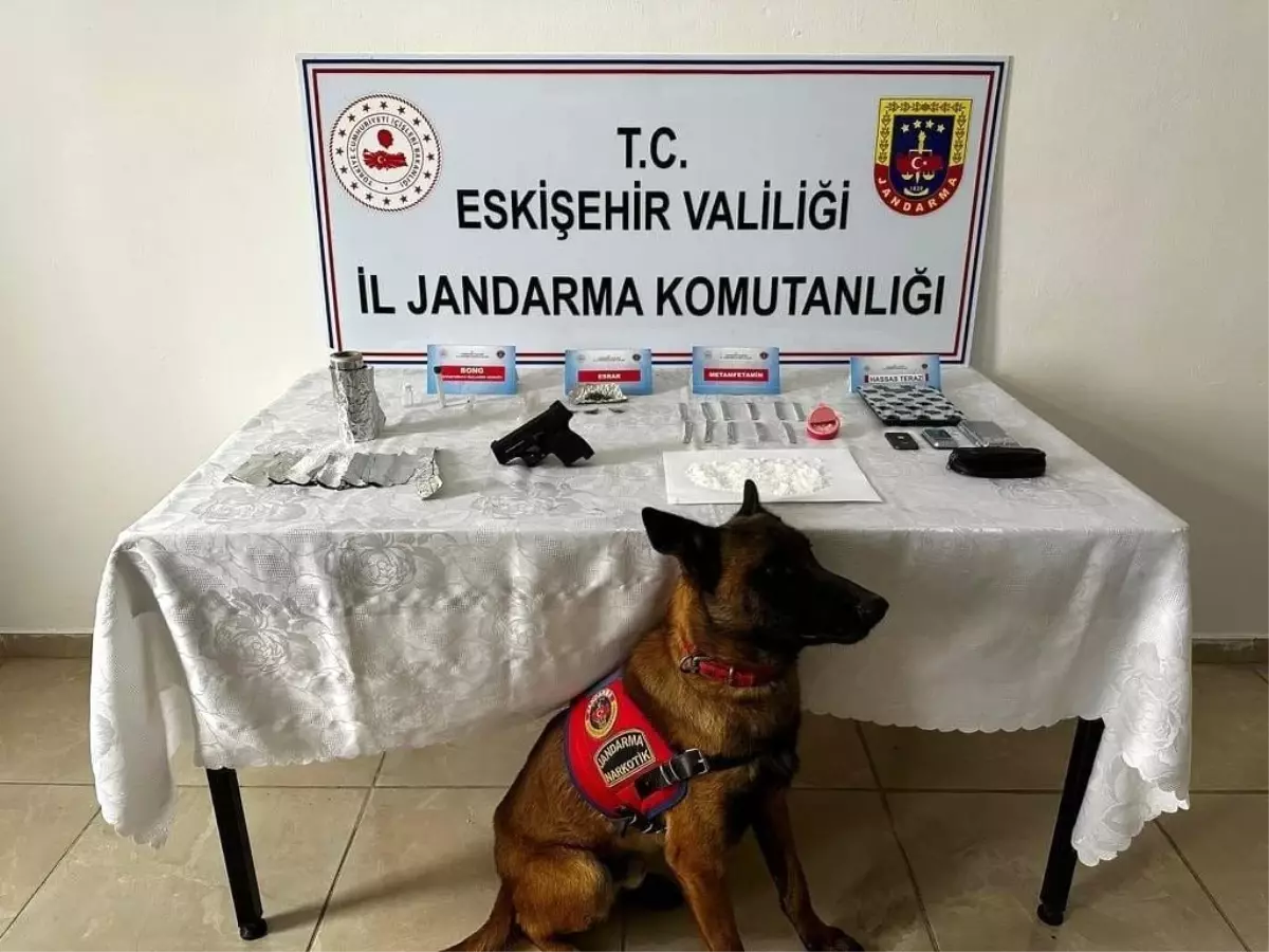 Uyuşturucu madde satıcısının evine narkotik köpeği \'Bando\' ile baskın yapıldı