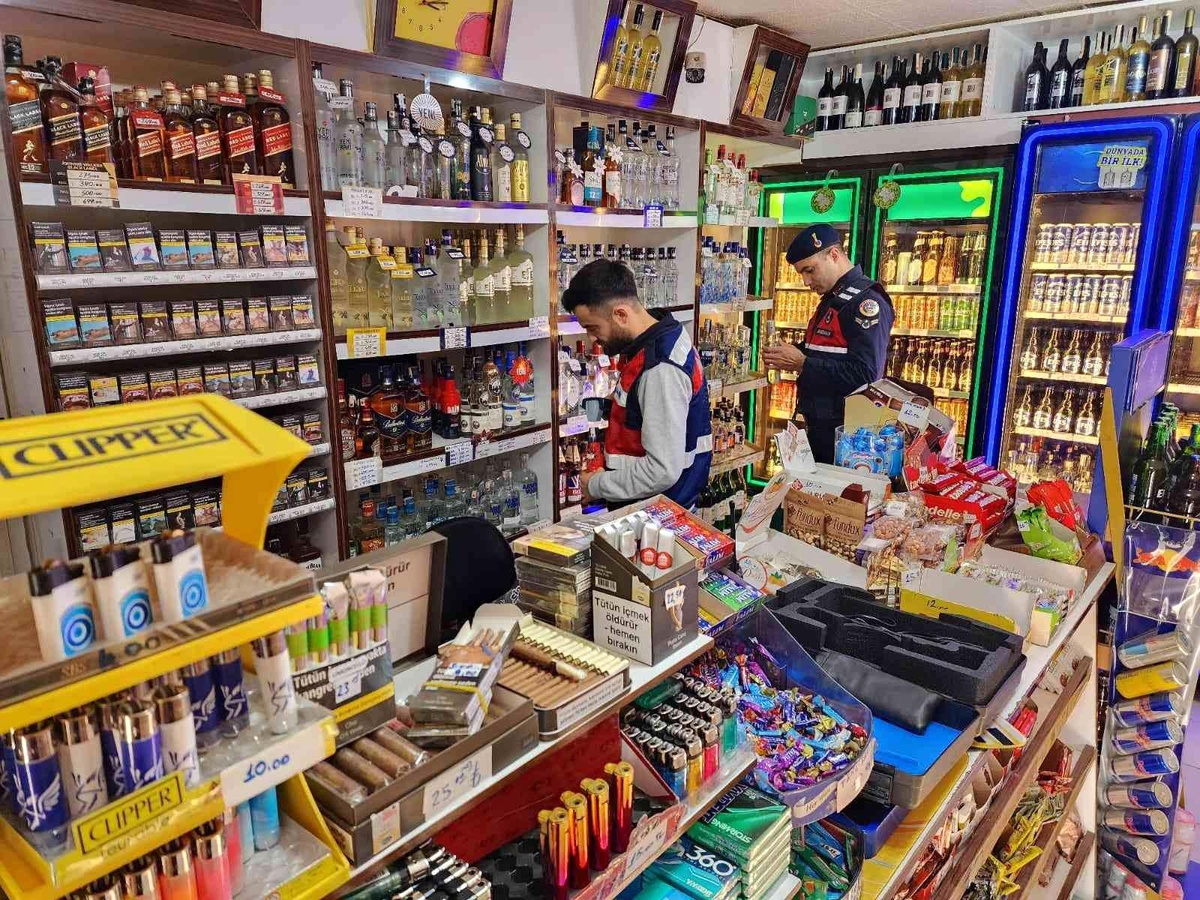 Yalova\'da jandarmadan kaçak ve sahte alkol denetimi