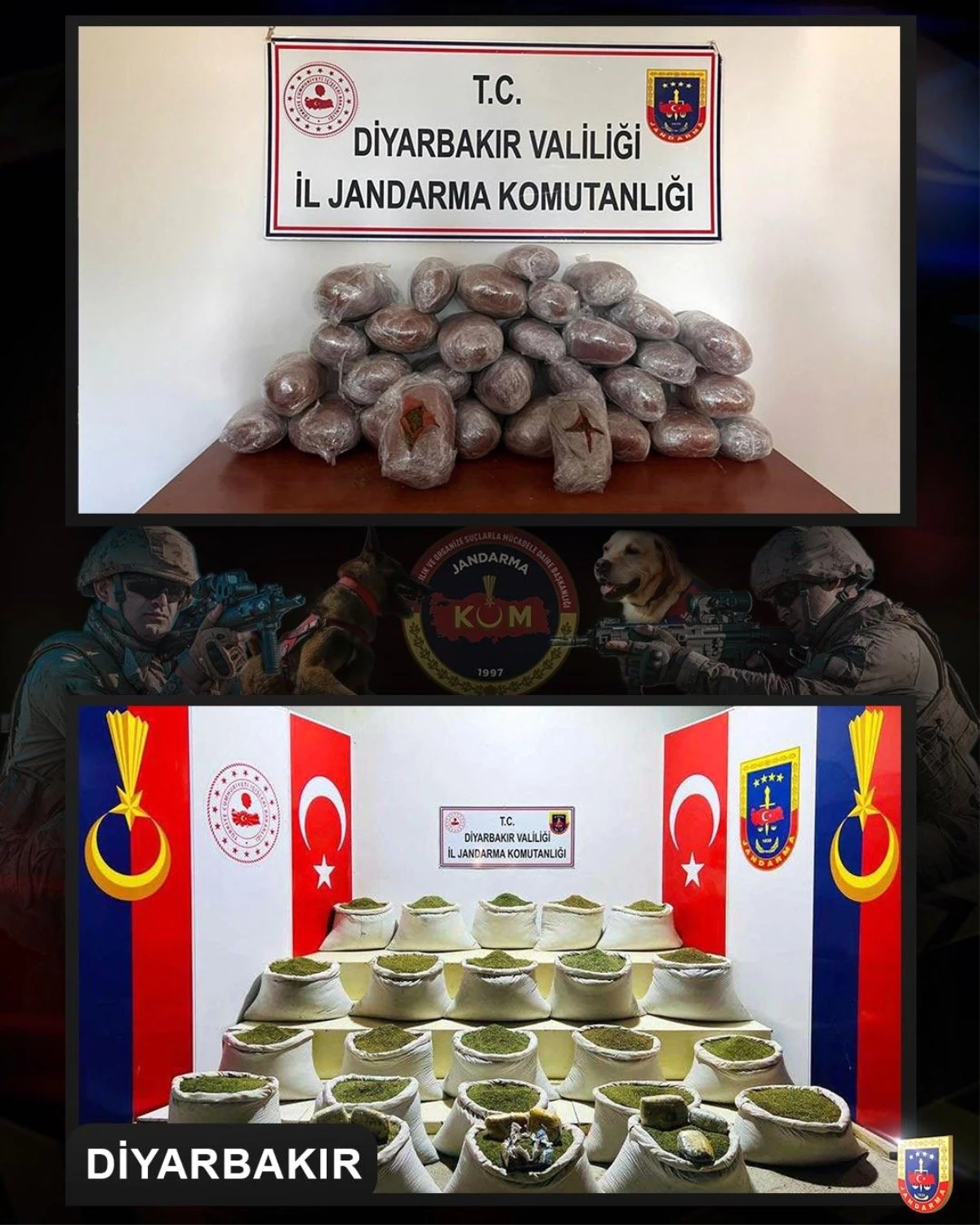 Diyarbakır\'da terörün finans kaynağına darbe: 631 kilo esrar ele geçirildi