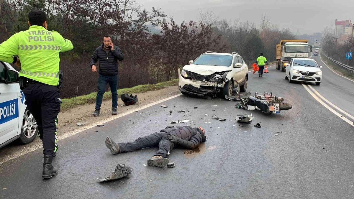 Tekirdağ\'da korkutan kaza: 1 yaralı