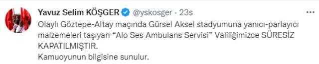 Türkiye bu olayla çalkalanmıştı! İzmir derbisindeki ambulans şirketi için karar verildi Türkiye bu olayla çalkalanmıştı! İzmir derbisindeki ambulans şirketi için karar verildi