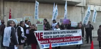 KESK üyeleri, TÜİK önünde eylem yaptı