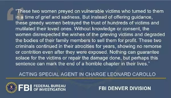 Cenaze evi sahibi anne kız, 560 ölünün naaşını parçalayıp satmaktan mahkum oldu