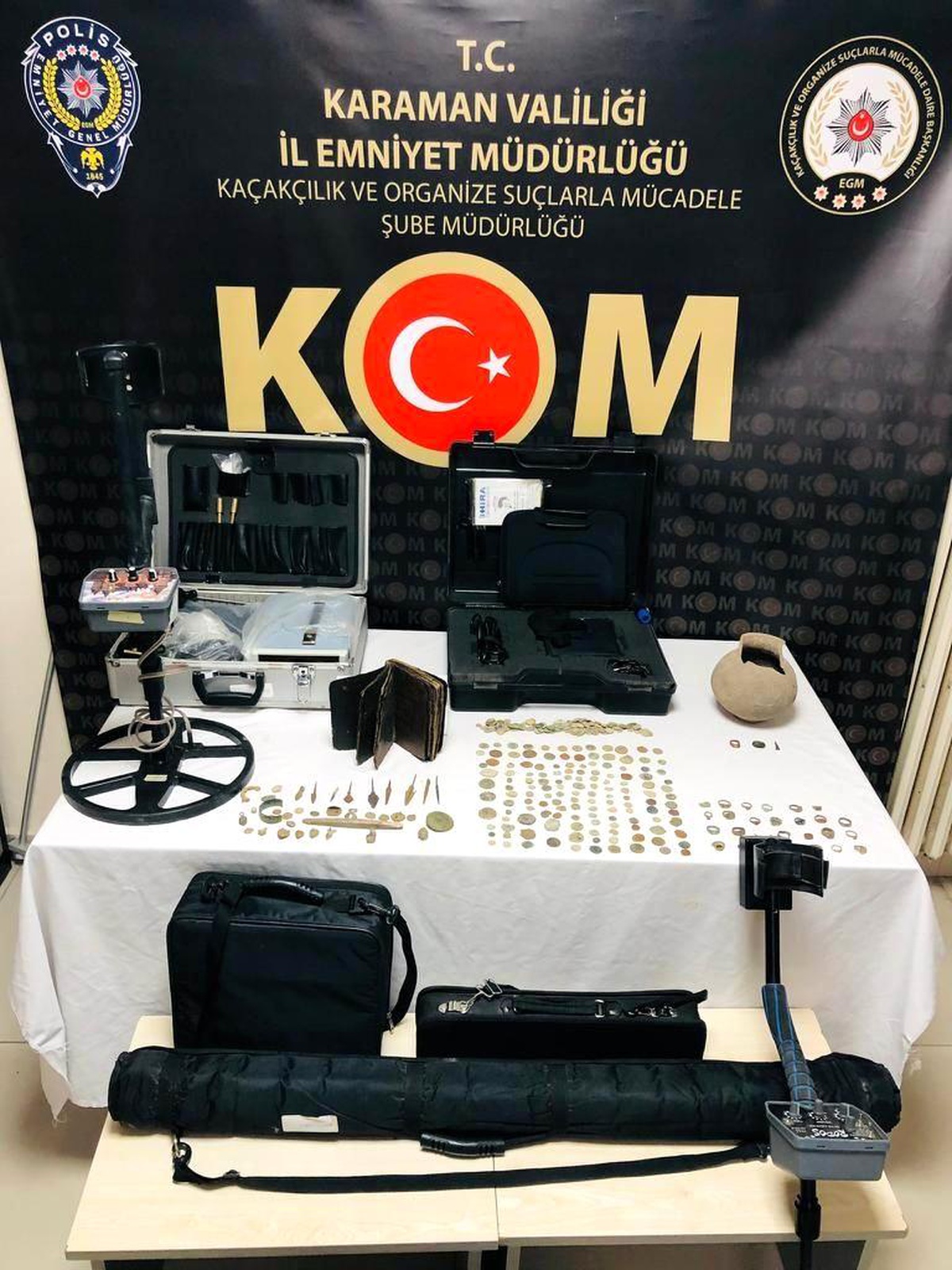 Karaman\'da tarihi eser kaçakçılığı: 7 gözaltı