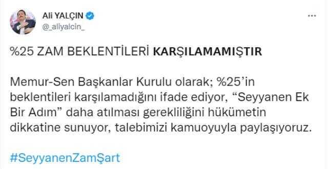 Memurlara yapılan yüzde 30'luk zama ilişkin Memur-Sen'den ilk açıklama: Ne talebimizde ne güvenimizde yanılmadık