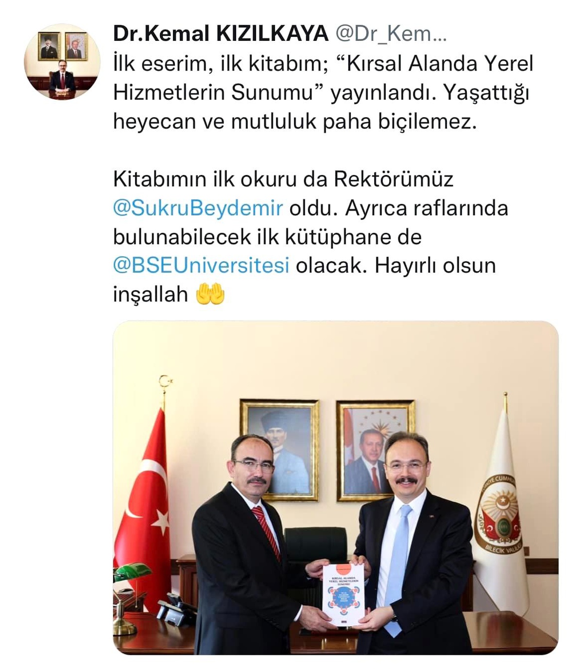 Vali Kızılkaya\'nın ilk eseri yayınlandı