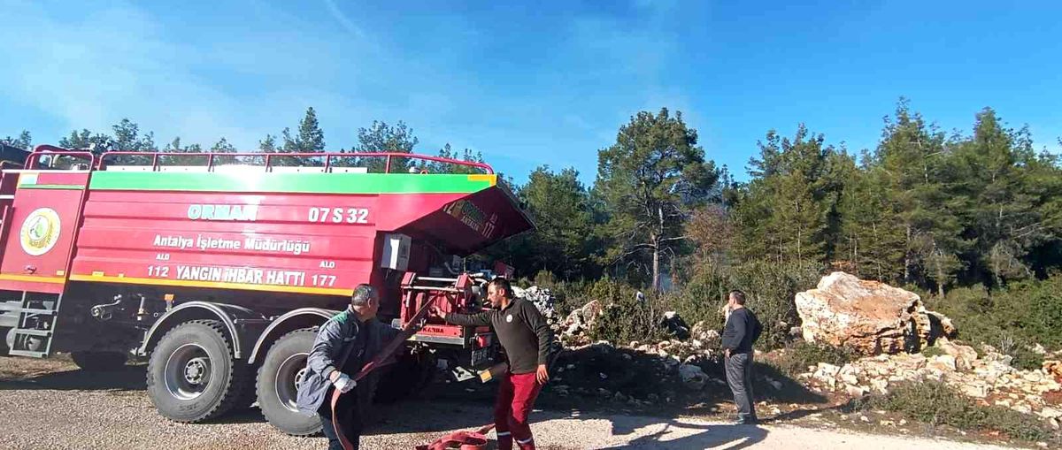 Antalya\'da çıkan orman yangını büyümeden söndürüldü