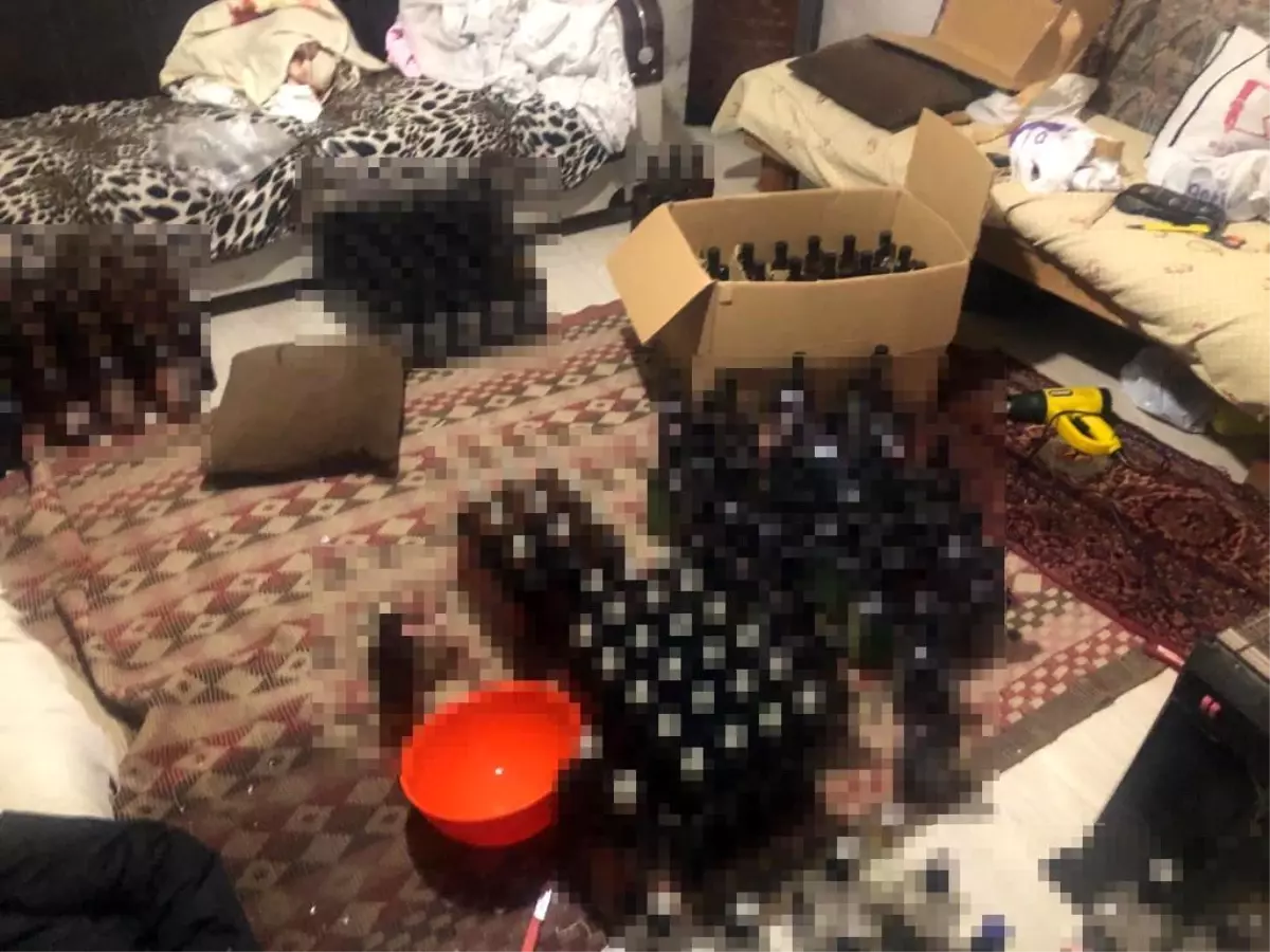 Antalya\'da sahte alkol imal eden adrese operasyon: 3 gözaltı