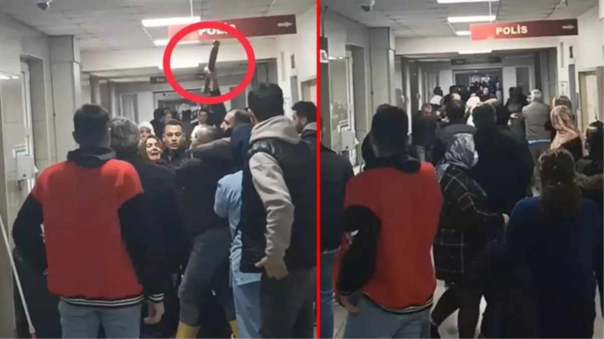 Bursa\'da balkondan düşen kadının hayatını kaybetmesi sonucu hastanede karşılaşan iki aile, birbirine girdi