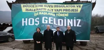 Düzce'de selin ardından zarar gören su hattı yenileniyor