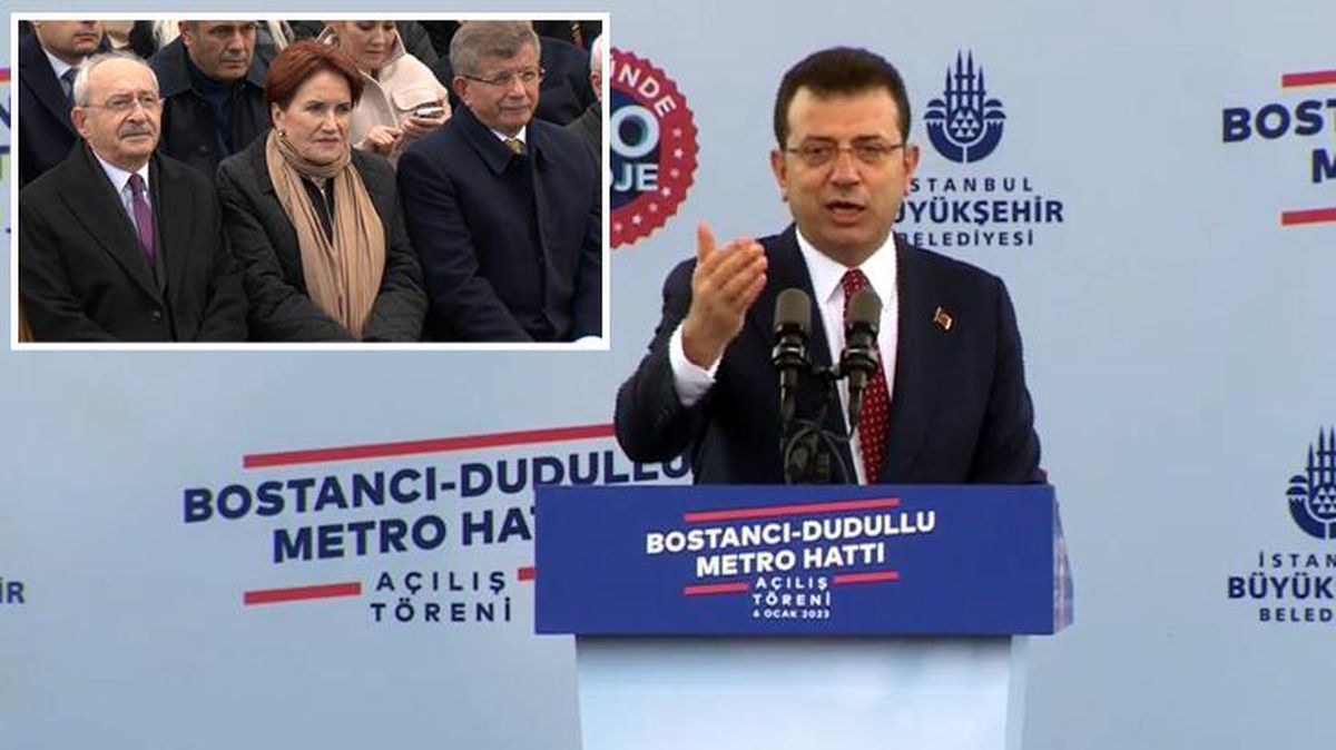 İmamoğlu, metro açılışını seçim mitingine çevirip Cumhurbaşkanı Erdoğan'a meydan okudu