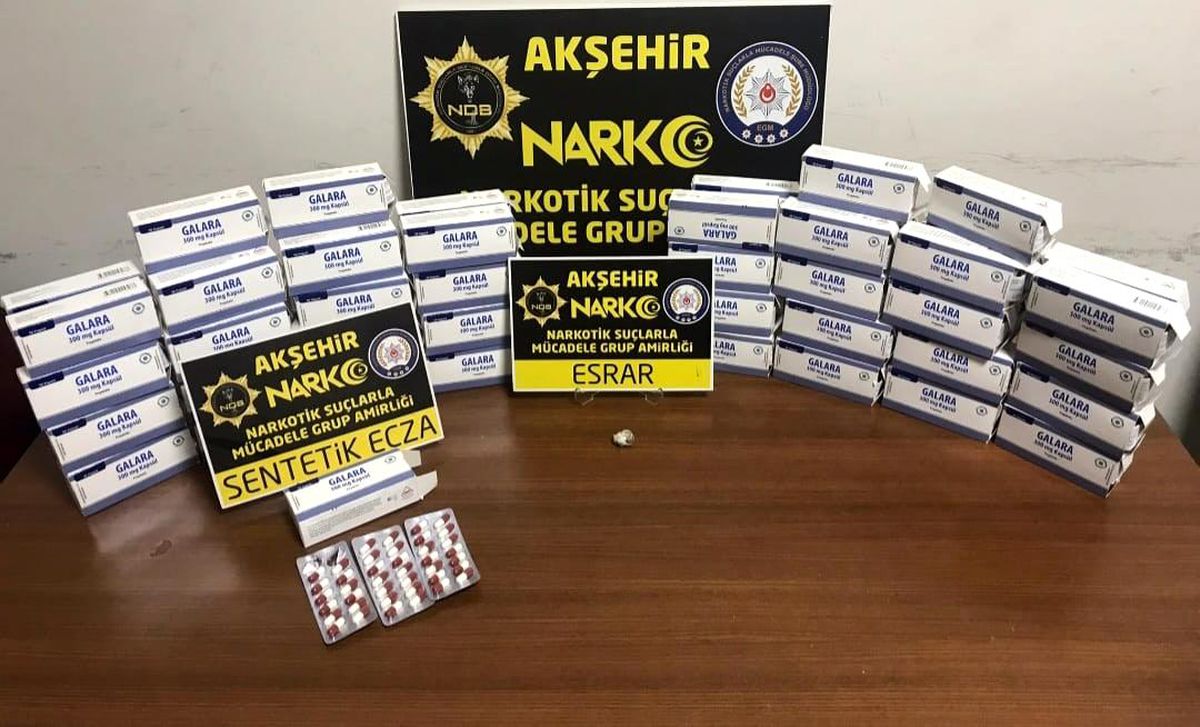 Konya\'da 3 bin 900 adet uyuşturucu hap ele geçirildi