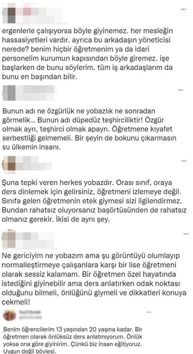 Mini etekli ders anlatan öğretmen sosyal medyada tartışma yarattı Mini etekli ders anlatan öğretmen sosyal medyada tartışma yarattı