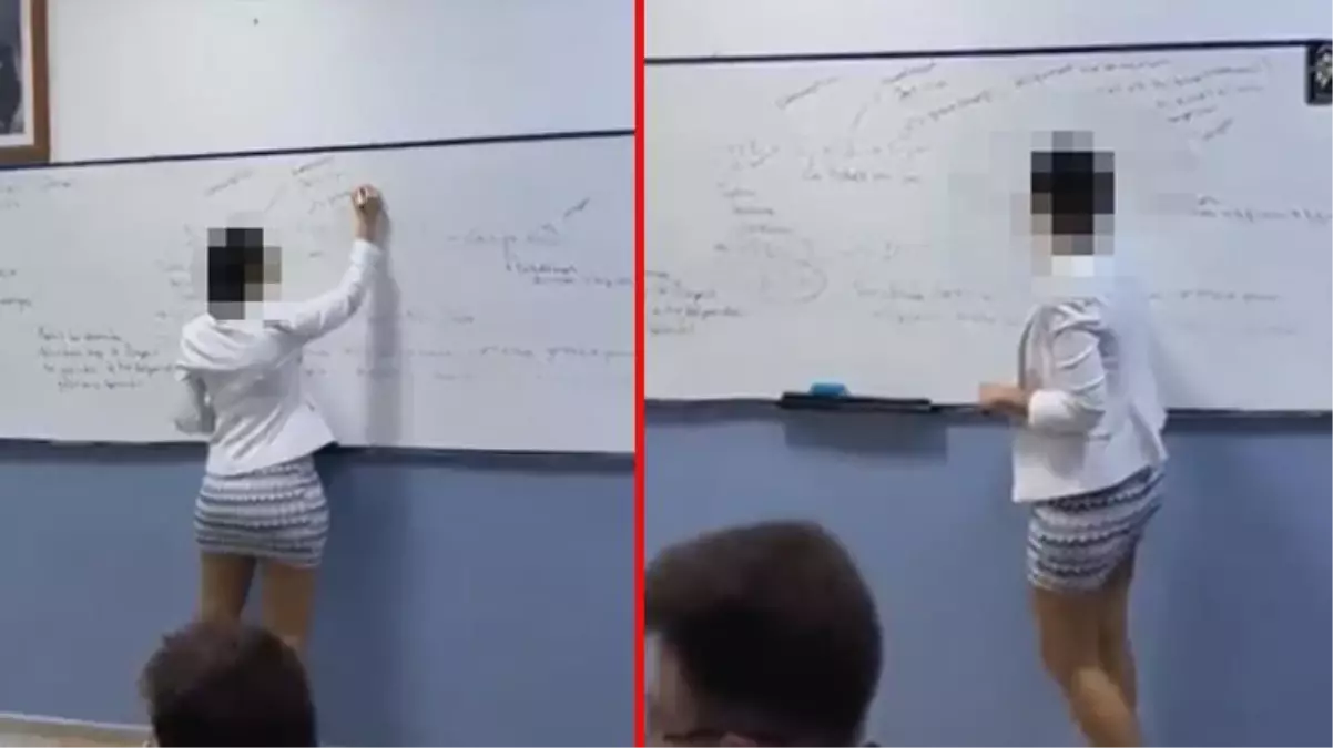 Mini etekle ders anlatan öğretmen, sosyal medyada gündem oldu: Tepki gösteren de var savunan da