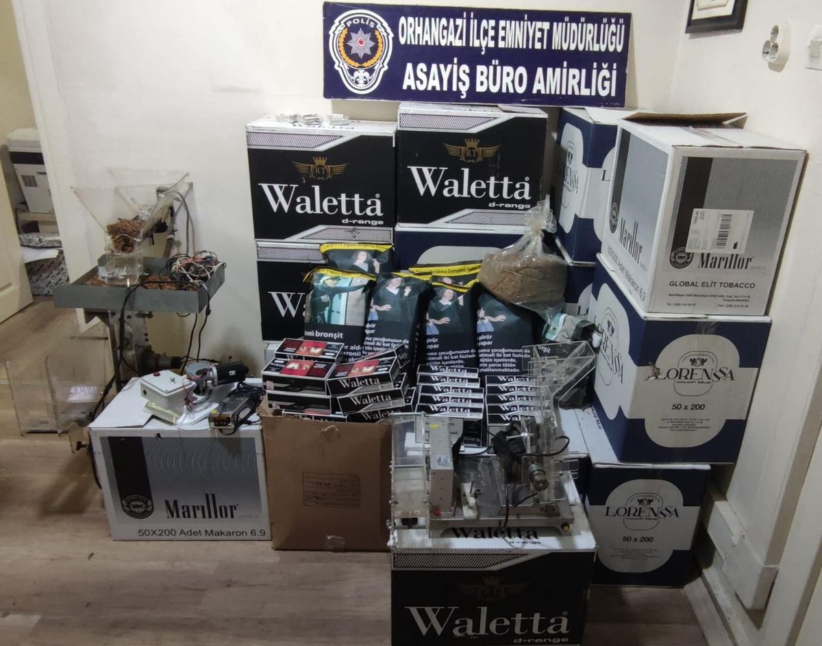 Bursa\'da kaçak tütün operasyonunda 1 şüpheli gözaltına alındı