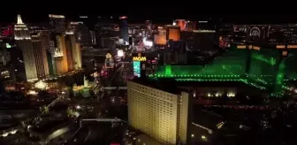 CES 2023'e ev sahipliği yapan Las Vegas havadan görüntülendi