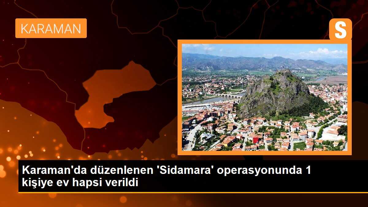 Karaman\'da düzenlenen \'Sidamara\' operasyonunda 1 kişiye ev hapsi verildi