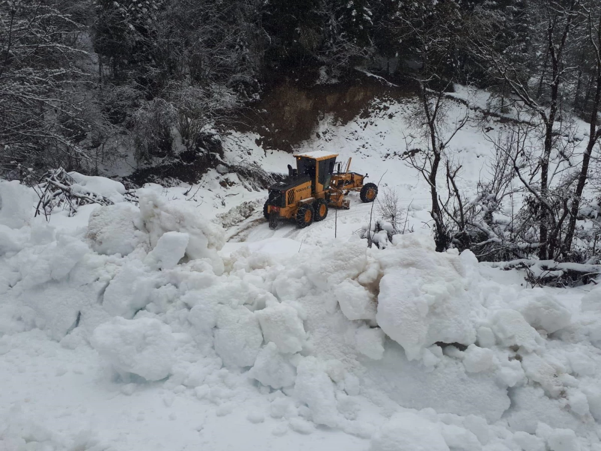 Kastamonu\'da kar nedeniyle kapanan köy yolu ulaşıma açıldı