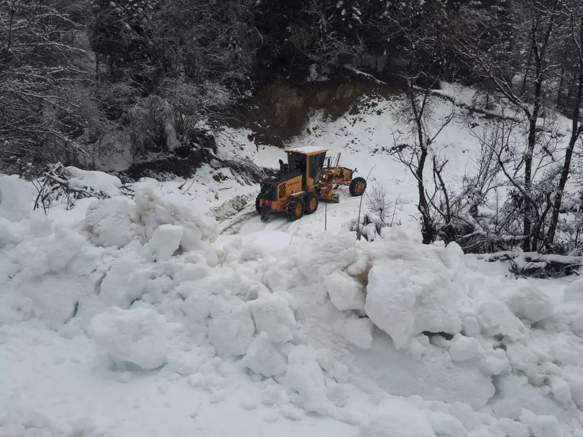 Kastamonu\'da kar nedeniyle kapanan köy yolu ulaşıma açıldı