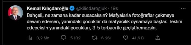 Kemal Kılıçdaroğlu'nun Bahçeli'ye karşı 'Ne zamana kadar susacaksın' sözlerine MHP'den sert yanıt: Ülkede siyasi mafyanın başını CHP çekiyor