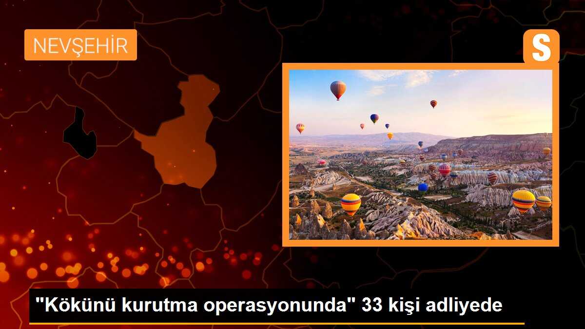 "Kökünü kurutma operasyonunda" 33 kişi adliyede