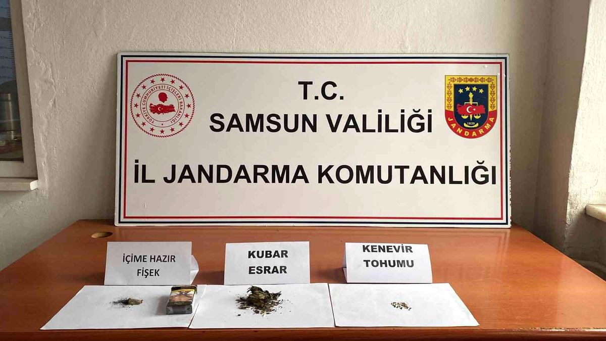 Samsun\'da jandarmadan uyuşturucu operasyonu
