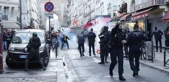 Fransa PKK'yı görmezden gelmeye devam ediyor! Terör örgütü yandaşları Paris'te Türkiye aleyhinde sloganlar attı