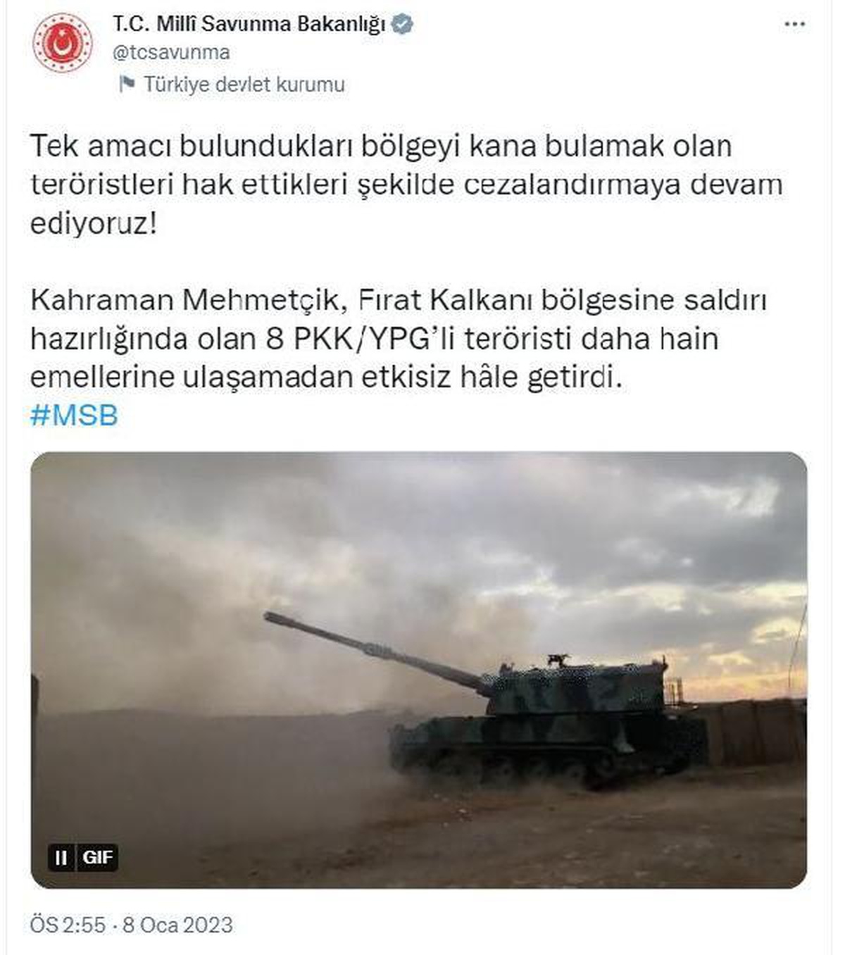Saldırı hazırlığındaki 8 PKK/YPG\'li terörist etkisiz hale getirildi