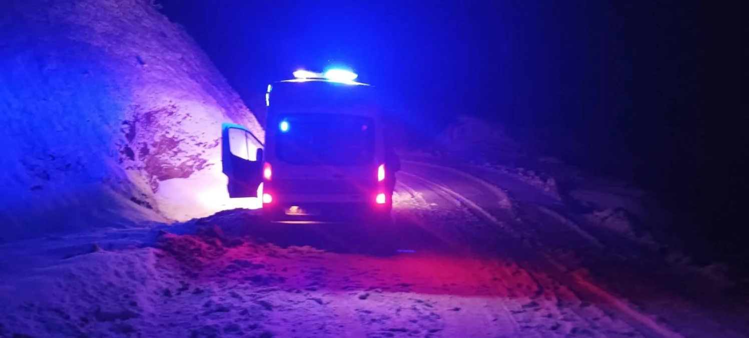 Siirt\'te karda mahsur kalan ambulansı özel idare ekipleri kurtardı