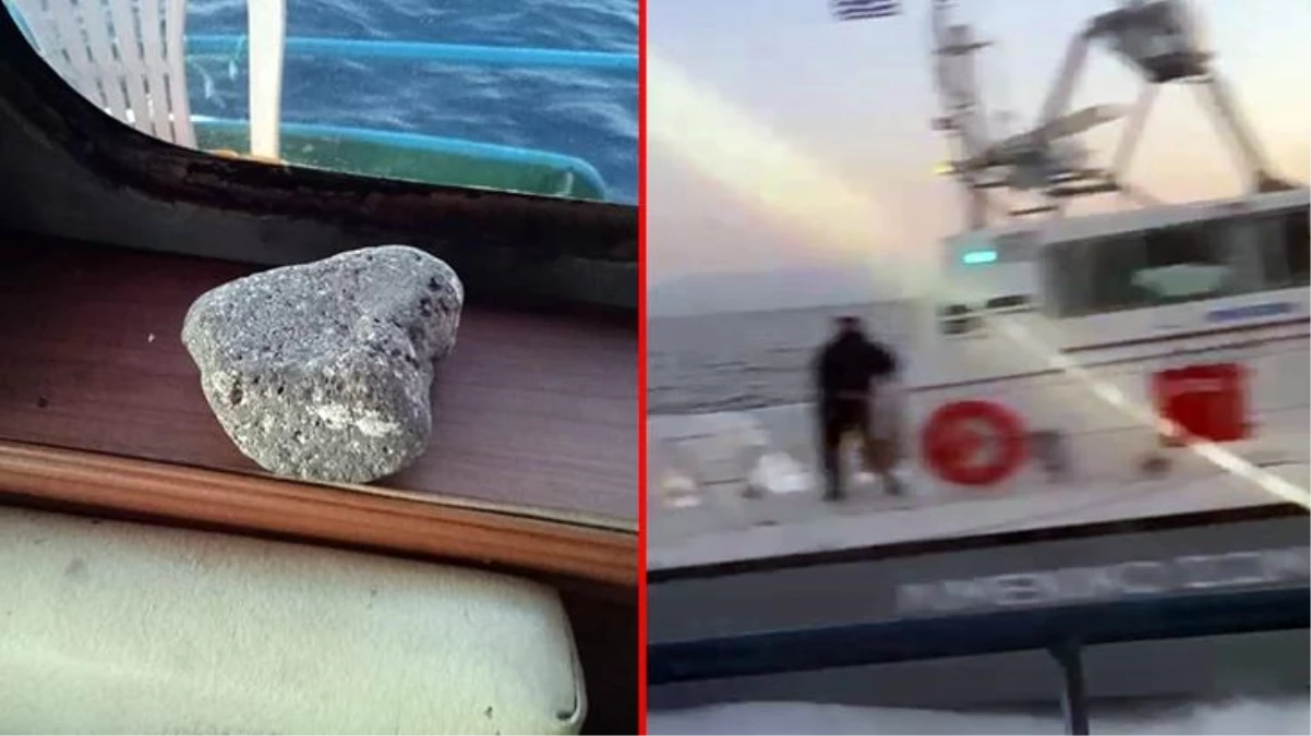 Yunanistan\'ın Ege\'de balıkçı tacizi sürüyor! Bu sefer taşla saldırdılar