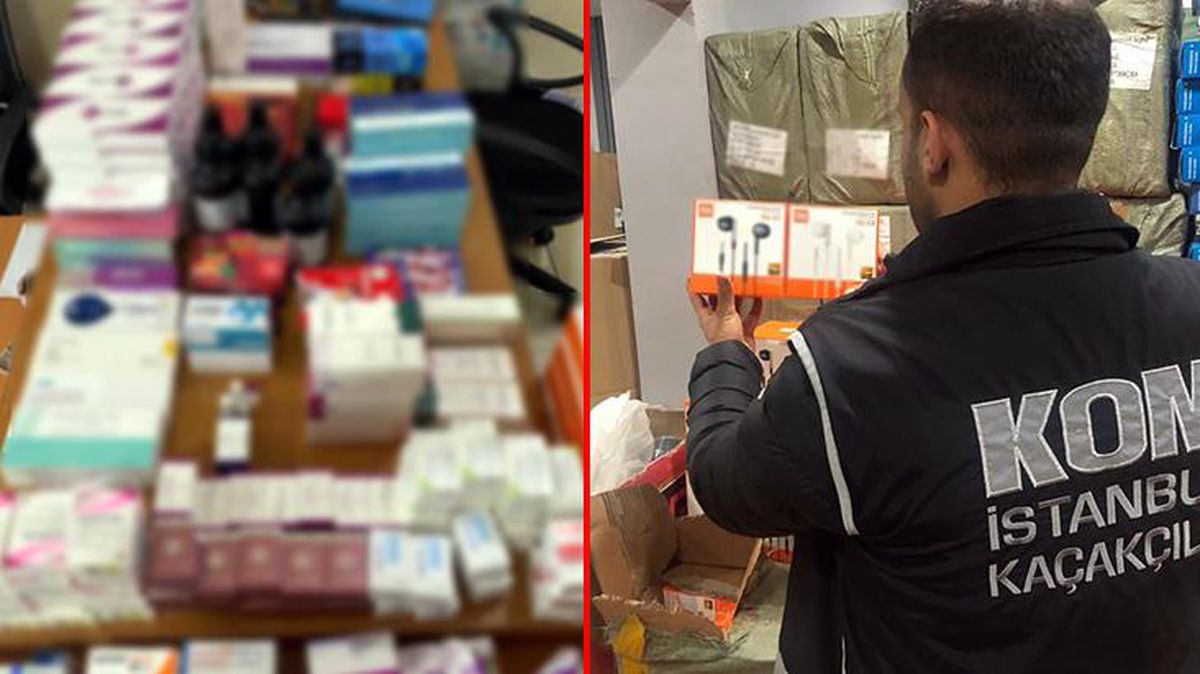 İstanbul'da 5 ilçede düzenlenen operasyonda piyasa değeri 10 milyon lira olan kaçak mal ele geçirildi