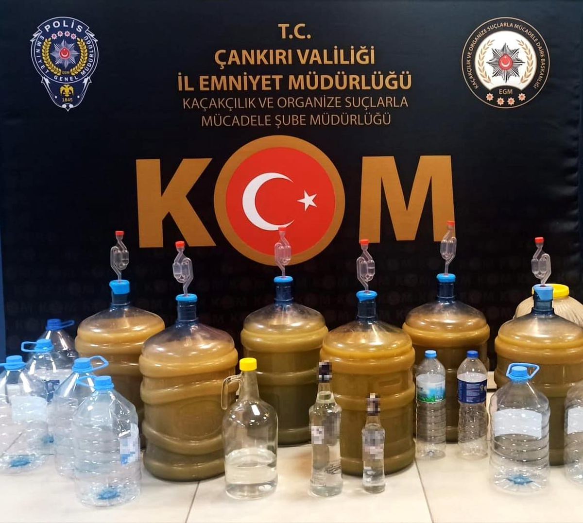 Çankırı\'da 118 litre sahte alkol ele geçirildi