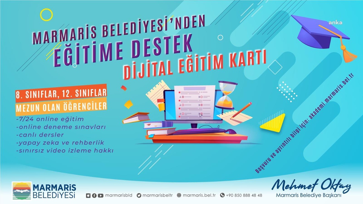 Marmaris Belediyesi\'nden Öğrencilere Dijital Eğitim Desteği